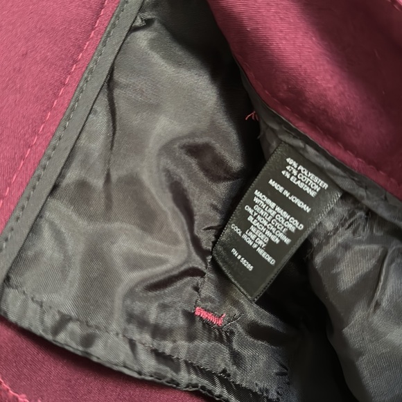 Express Low Rise Columnist Ankle Dress Pants - Burgundy - 0 Regular - Picture 12 of 14